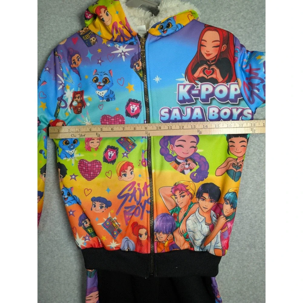 K-Pop‎ Saja Boys Anime Kids Tracksuit Set Hoodie Joggers Multicolor Size Large